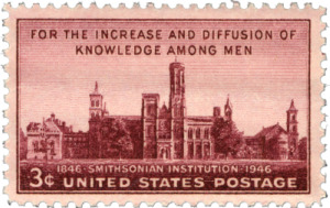 The Smithsonian Castle. Image courtesy of the United States Postal Service. All rights reserved.