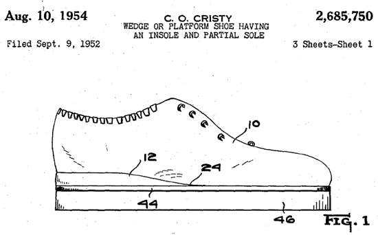Wedge Shoe Patent