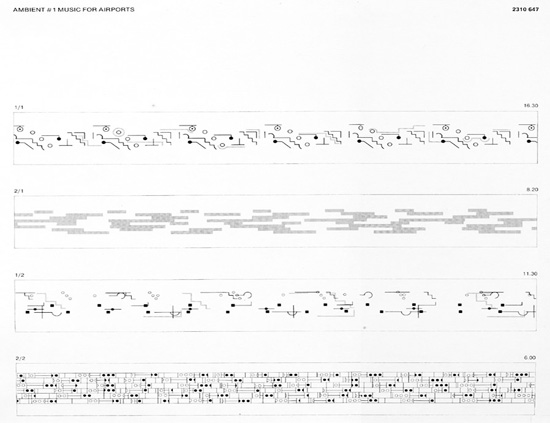 The graphic notation for Music for Airports