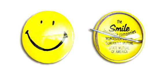 Yellow Smiling Happy Face License Plate Funny Novelty Tag 