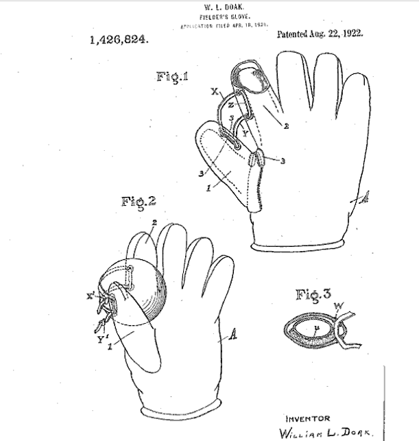 basebal glove patent