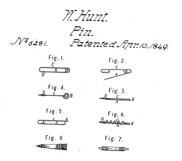 safety pin patent