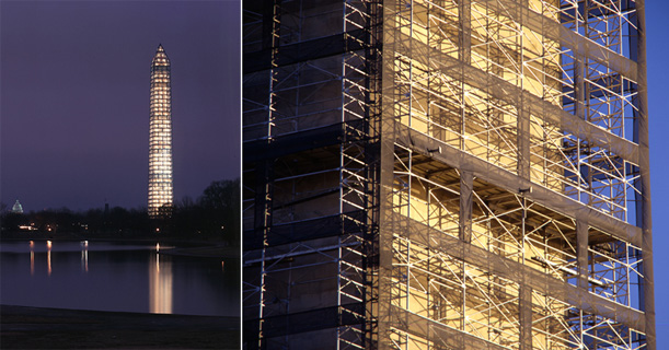 Scaffolding designed by Michael Graves & Associates circa 2000. 