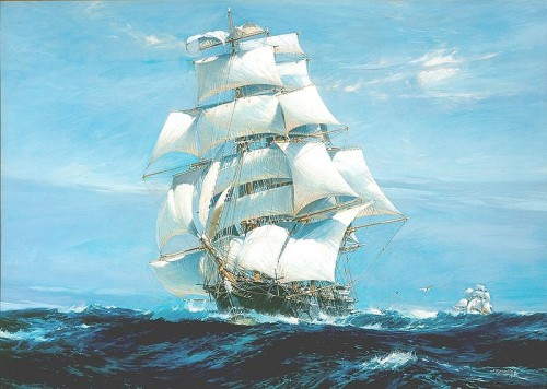 Who invented the first clipper ship?