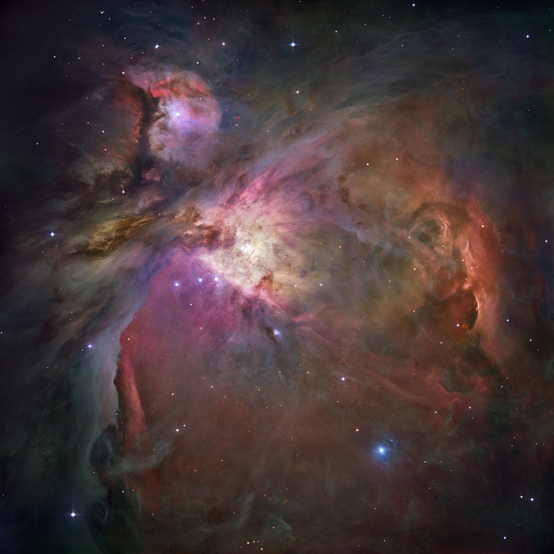 Orion nebula, as seen by Hubble (Credit: NASA,ESA, M. Robberto (Space Telescope Science Institute/ESA) and the Hubble Space Telescope Orion Treasury Project Team)