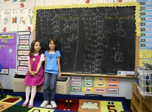 Girls in the math classroom, courtesy of Flickr user woodleywonderworks